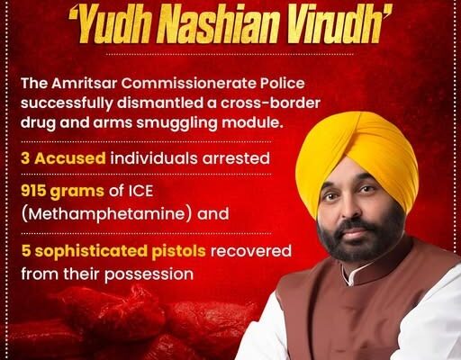 Amritsar police bust drug arms smuggling module